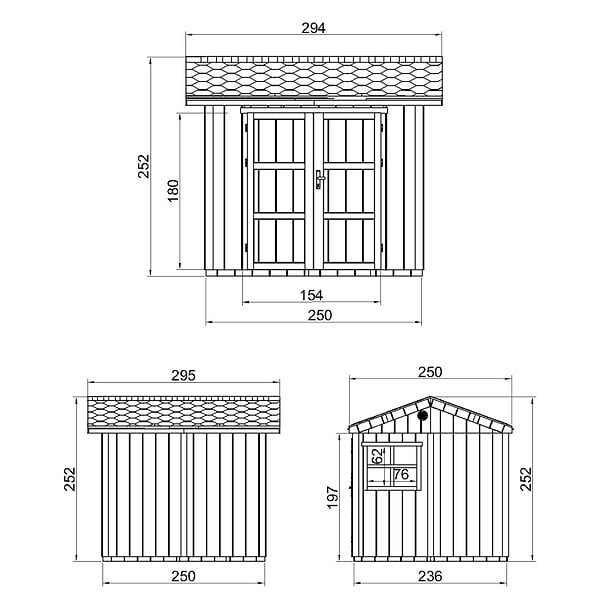 TIMBELA - Abri de Jardin Qualité Premium 5,9 m² - H252x250x294 cm - Construction de Panneaux LP Smartside - Timbela M913A-HARVEST HONEY - large