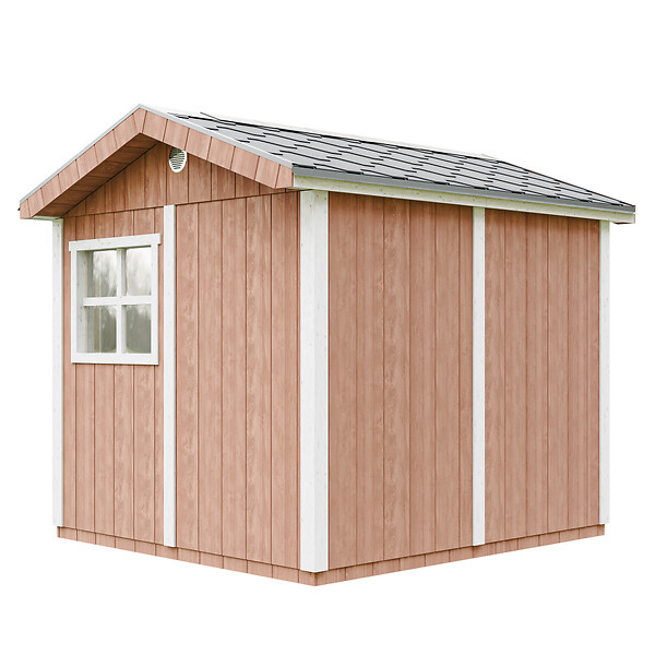TIMBELA - Abri de Jardin Qualité Premium 5,9 m² - H252x250x294 cm - Construction de Panneaux LP Smartside - Timbela M913-REDWOOD RED - large
