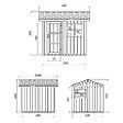 TIMBELA - Abri de Jardin Qualité Premium 5,9 m² - H252x250x294 cm - Construction de Panneaux LP Smartside - Timbela M913-TERRA BROWN - vignette