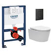 SWISS AQUA TECHNOLOGIES - Swiss Aqua Technologies Pack WC Rapid SL + Cuvette sans bride SAT, fixations invisibles + Plaque Noir mat - vignette