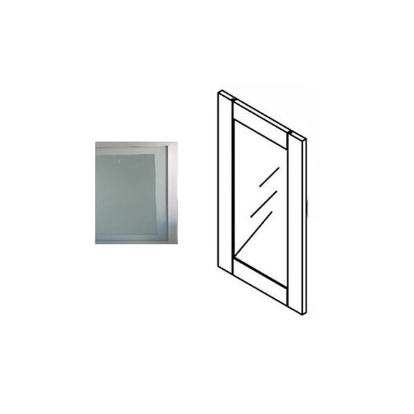 GD MENUISERIES - Porte de cuisine Har Alu H42xL80 cm Vitrée - large