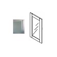 GD MENUISERIES - Porte de cuisine Har Alu H42xL80 cm Vitrée - vignette