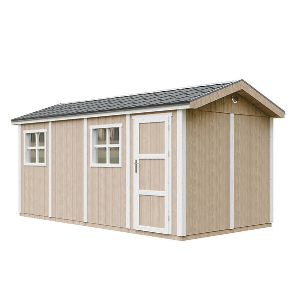 TIMBELA - Abri de Jardin Qualité Premium 11,47 m² - H252x250x530 cm - Construction de Panneaux LP Smartside - Timbela M915C-TERRA BROWN - large