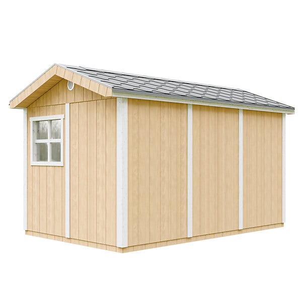 TIMBELA - Abri de Jardin Qualité Premium 8,68 m² - H252x250x412 cm - Construction de Panneaux LP Smartside - Timbela M914-HARVEST HONEY - large