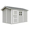 TIMBELA - Abri de Jardin Qualité Premium 8,68 m² - H252x250x412 cm - Construction de Panneaux LP Smartside - Timbela M914-TUNDRA GREY - vignette