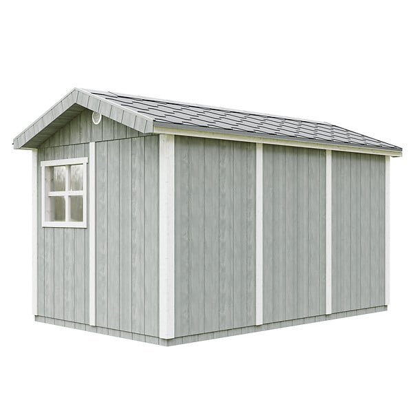 TIMBELA - Abri de Jardin Qualité Premium 8,68 m² - H252x250x412 cm - Construction de Panneaux LP Smartside - Timbela M914-CAVERN STEEL - large