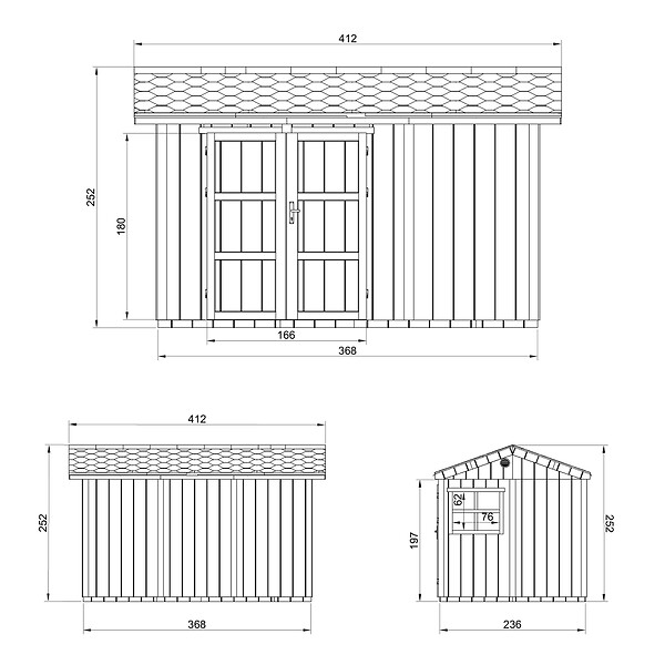 TIMBELA - Abri de Jardin Qualité Premium 8,68 m² - H252x250x412 cm - Construction de Panneaux LP Smartside - Timbela M914A-HARVEST HONEY - large