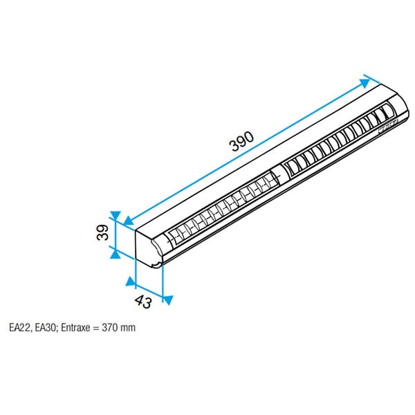 ALDES - Entrée d'air autoréglable EA Aldes - Module 22m3/h - 37dB - Chêne - large