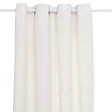 ATMOSPHERA - Rideau à œillets Jacquard Blanc Ivoire motif tufté 135 x 260 cm - vignette