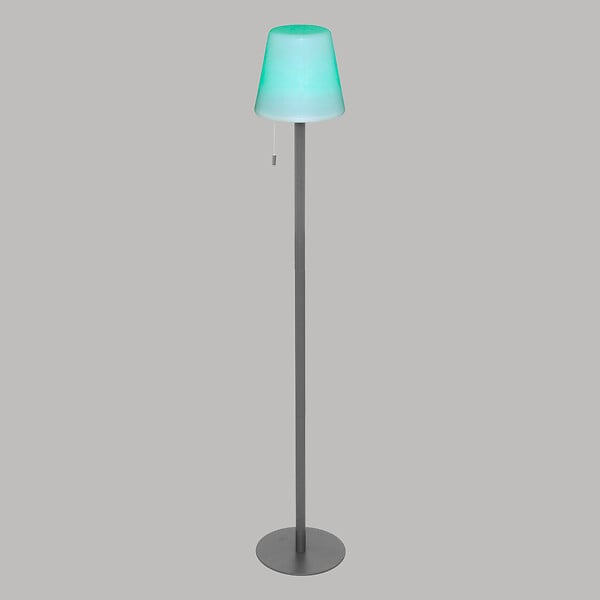 ATMOSPHERA - Lampadaire d'extérieur LED rechargeable USB base acier Gris Foncé D 18 x L 105.5 cm - large