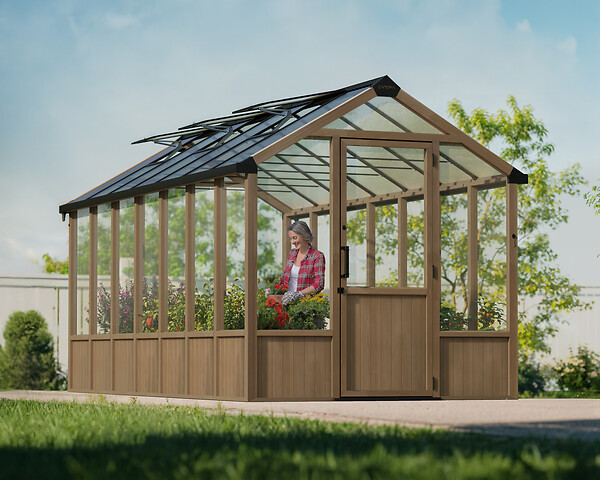 CANOPIA - Canopia Natura 12m² - Kit de serre en bois de cèdre - large