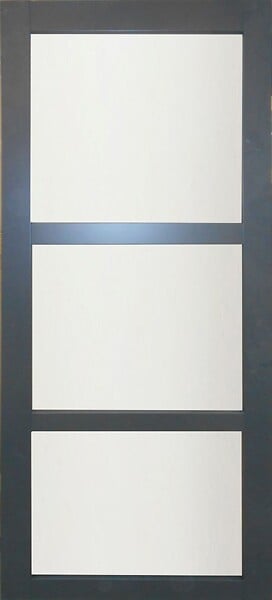GD MENUISERIES - Porte Coulissante Blakeria Vitrée Gris Anthr H204 x L93 cm, Rail roulettes - large