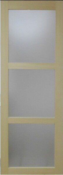 GD MENUISERIES - Porte Coulissante bois Ayous Vitrée H204 x L83 cm, Rail alu bandeau noir, Coquilles Noir - large