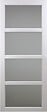 GD MENUISERIES - Porte Coulissante Tana blanc Vitrée H204 x L93 cm, Rail Alu bandeau noir - vignette
