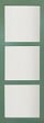 GD MENUISERIES - Porte Coulissante Vert Sauge RAL 6021 Vitrée H204 x L73 cm, Rail Alu Bandeau Noir, coquilles Noir - vignette