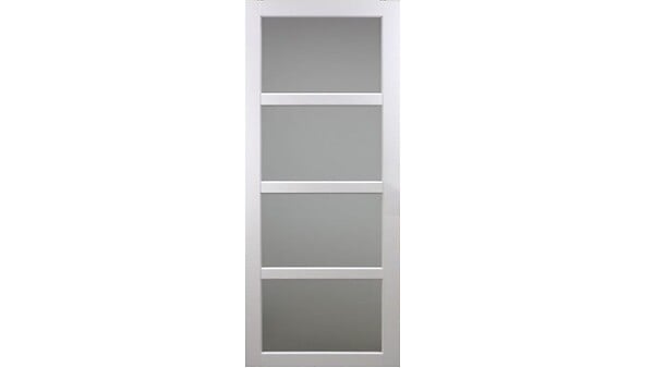 GD MENUISERIES - Porte Coulissante Tamera blanc 4 panneaux H204 x L93 cm - large