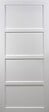 GD MENUISERIES - Porte Coulissante Tamera blanc 4 panneaux H204 x L93 cm, Rail Alu bandeau noir, Coquilles - vignette