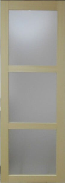 GD MENUISERIES - Porte Coulissante bois Ayous Vitrée H204 x L83 cm, Rail alu bandeau blanc, Coquilles - large