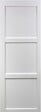 GD MENUISERIES - Porte Coulissante Korya Blanc 3 panneaux H204 x L73 cm, Rail Alu bandeau blanc, Coquilles - vignette