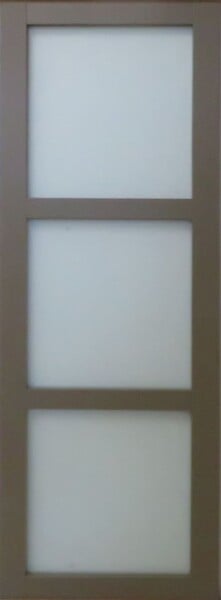 GD MENUISERIES - Porte Coulissante Gris Taupe RAL 7006 Vitrée H204 x L83 cm, Rail Alu, Coquilles - large