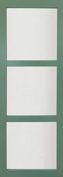 GD MENUISERIES - Porte Coulissante Vert Sauge RAL 6021 Vitrée H204 x L83 cm, rail alu - large