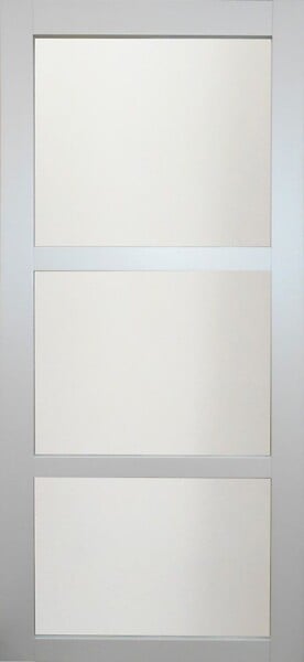 GD MENUISERIES - Porte Coulissante Greyria Gris Clair Vitrée H204 x L93 cm, Rail Alu - large