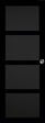 GD MENUISERIES - Porte Coulissante Telia noir 4 panneaux H204 x L83 cm, Rail Alu, Coquilles - vignette
