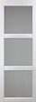 GD MENUISERIES - Porte Coulissante Kenya blanc Vitrée H204 x L73 cm, Rail Alu - vignette
