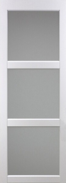 GD MENUISERIES - Porte Coulissante Kenya blanc Vitrée H204 x L83 cm - large