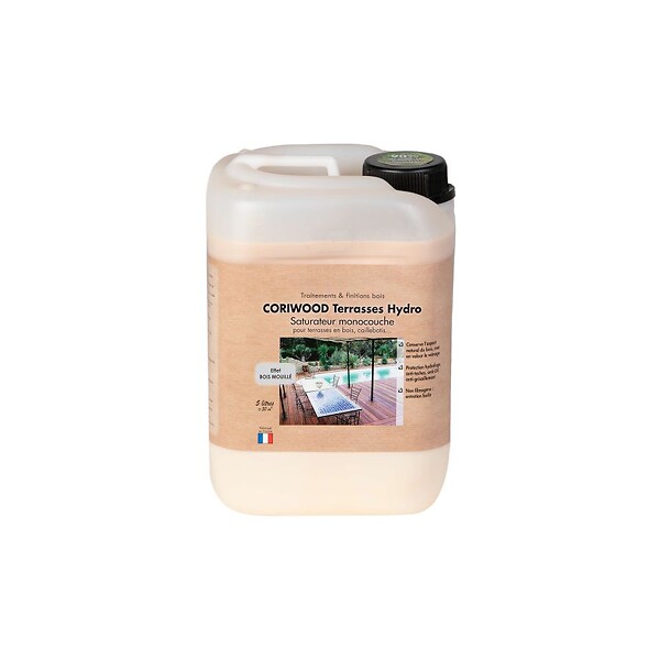 ART GARDEN - Huile de protection monocouche pour terrasses en bois – Hydro - Chêne moyen - 1 L - large