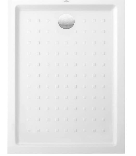 VILLEROY ET BOCH - Receveur O.NOVO extra plat - rectangulaire - Dimensions : 100 X 80 cm - Couleur : BLANC - large