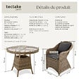 TECTAKE - Ensemble de salon en rotin et aluminium Zurich 3+1 marron naturel - vignette