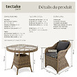 TECTAKE - Ensemble de salon en rotin et aluminium Zurich 2+1 marron naturel - vignette