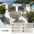 TECTAKE - Salon de jardin LUCERNE 2 places avec 2 sets de housses marron naturel - vignette