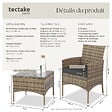 TECTAKE - Salon de jardin LUCERNE 2 places avec 2 sets de housses marron naturel - vignette