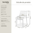 TECTAKE - Chaises de jardin ALCUDIA résistantes aux intempéries et empilables crème - vignette