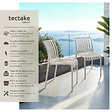 TECTAKE - Chaises de jardin ALCUDIA résistantes aux intempéries et empilables taupe - vignette