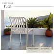 TECTAKE - Chaises de jardin ALCUDIA résistantes aux intempéries et empilables taupe - vignette