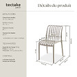 TECTAKE - Chaises de jardin ALCUDIA résistantes aux intempéries et empilables taupe - vignette