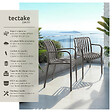 TECTAKE - Chaises de jardin ALCUDIA empilables et résistantes aux intempéries gris anthracite - vignette