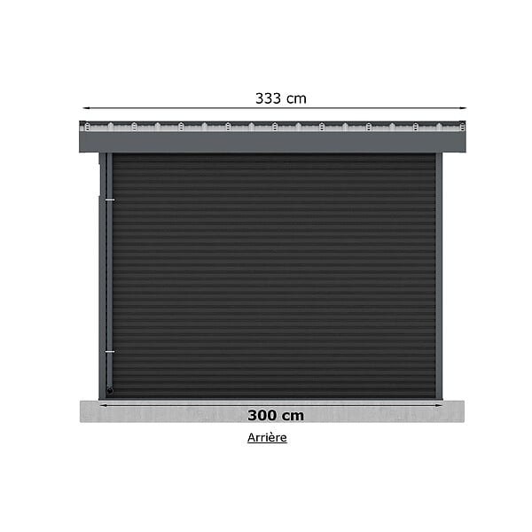 BARAC - Abri de jardin en bois composite Onyx 32 - Surface utile : 5.60m² - large