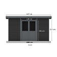 BARAC - Abri de jardin - Bois composite - Onyx 43 - 11,44m2 - vignette
