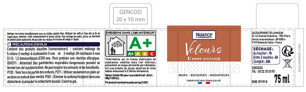 NUANCE - Testeur de peinture Velours - Ocre chaleureux - 75ml - large