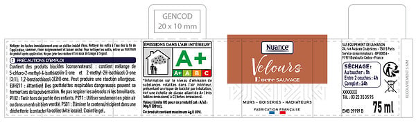 NUANCE - Testeur de peinture Velours - Vert impétueux - 75ml - large