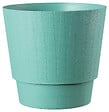 DEROMA - Cache-Pot Plissé Vert Satin 18cm - vignette