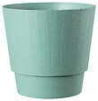 DEROMA - Cache-Pot Plissé Vert Satin 22cm - vignette