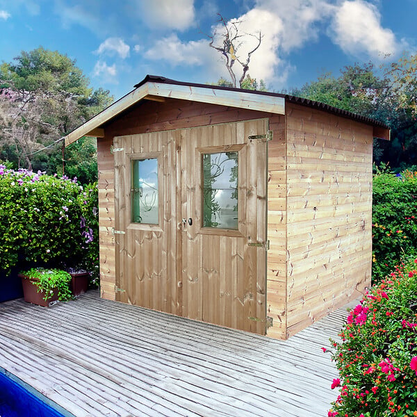 HABRITA - Abri de jardin - Bois - 28mm - 4.87m2 - large