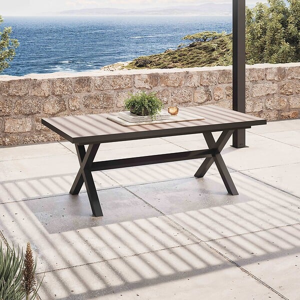 OVIALA - Table extensible 10 places en aluminium et céramique - Tivoli - large