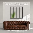 MON MARCHE DECO - Verrière 4 Carreaux - Déjà Montée - Noir Mat - Verre Dépoli - vignette