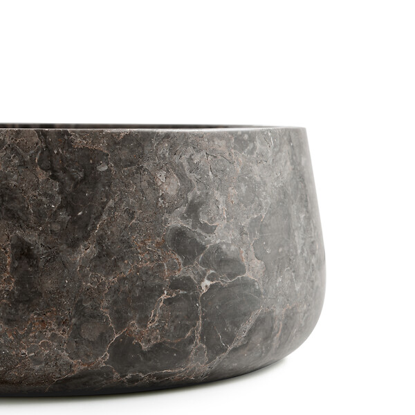 MG VALENCI - Vasque en marbre naturel   FLORES grey   40x40x15 cm - large